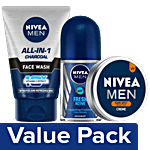 Nivea All in One Face Wash + Fresh Active Roll On + Dark Spot Reduction Creme Combo 3 Items