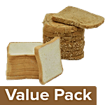 Fresho Brown Bread + Sandwich Bread (Safe, Preservative Free 200 g) Combo 2 Items