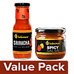 Habanero Sriracha Chilli Sauce 185 g + Salsa - Spicy 270 g Combo 2 Items