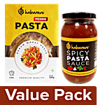 Habanero Penne Pasta - Premium Durum Wheat 500 g + Spicy Pasta Sauce 385 g Combo 2 Items
