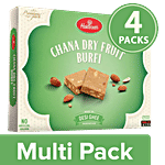 Haldiram's Chana Dry Fruit Burfi 4 x 400 g Multipack