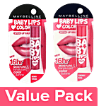 Maybelline New York Baby Lips Lip Balm - Berry Crush 4 g + Cherry Kiss 4 g Combo 2 Items