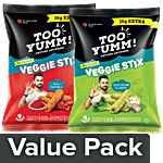 Too Yumm! Veggie Stix - Chilli Chataka + Sour Cream & Onion (72 g Get 10 g Free) Combo 2 Items