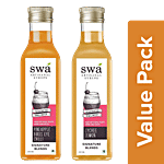 Swa Artisanal Syrups Vodka Cocktail Mixers - 100% Natural Combo 2 Items