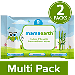 Mamaearth Organic Bamboo Based Wipes 2x15 pcs (Multipack)