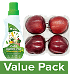 bb Combo Fresho Apple-Red Delicious/Washington 4pcs+BB Home Vegetable & Fruit Wash 500ml Combo 2 Items