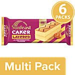 Sunfeast Caker Layered Cake - Butterscotch 6x25 g Multipack