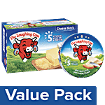 The Laughing Cow Creamy Cheese Triangles 120 g + Cheese Block 200 g Combo 2 Items