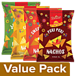 Tasties Nacho Chips Party Pack- Jalapeno + Cheese + Peri-Peri + Sweet Chilli (60 g) Combo 4 Items