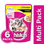 Whiskas Wet Cat Food - Chicken In Gravy, For Kittens, 2-12 Months 6x85 g Multipack