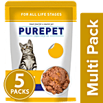 Purepet Wet Cat Food - Real Tuna and Chicken Liver in Gravy 5 x 70 g Multipack