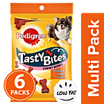 Pedigree Tasty Bites Chewy Bones - Chicken & Smoke Flavour 6x50 g Multipack