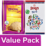 bb Combo Amul Pure Ghee 1 L Carton + BB Royal Superior Chakki Wheat Atta Fortified 10 kg Combo 2 Items
