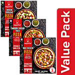HappyChef Large Pizza- Chicken Overload  475g+Tandoori Chicken Tikka 450g+BBQ Chicken 450g Combo 3 Items