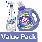 bb Combo Wipro Safewash Matic TopLoad Liquid 1kg+Maxkleen Disinfectant Sanitizer 500ml Combo 2 Items