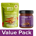 Open Secret Lemon Chilli Nutty Chips, 30 g + Choco Almond Butter Spread, 175 g Combo 2 Items