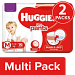 Huggies Dry Pants Diapers - Medium Size 2x16's pack (Multipack)