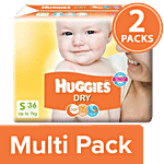 Huggies New Dry Diapers - Small Size 2x36 pcs (Multipack)