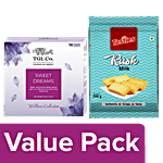 Tasties Rusk - Milk, 200 g + TGL Co.Sweet Dreams Chamomile Herbal Tea Bags, 32 g Combo 2 Items