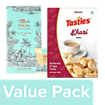 Tasties Khari - Maska, 200 g + TGL Co.Kadak Masala Chai Tea Bag, 64 g Combo 2 Items