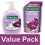 Palmolive Handwash - Orchid & Milk Liquid Refill 750 ml + Black Orchid & Milk 250 ml Pump Combo 2 Items