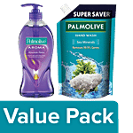 Palmolive Shower Gel- Aroma Absolute Relax 750ml+Sea Minerals Liquid Handwash Refill 750ml Combo 2 Items