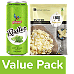bb Combo 4700BC Instant Popcorn - Butter 90 g + Radler - Mint Lime 300 ml Can Combo 2 Items