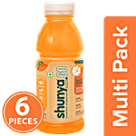 Shunya Go Zesty Orange - Active Hydration Drink With Zero Sugar & No Preservatives 6x300 ml Multipack