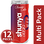 Shunya Fizz Classic Cola - Guilt-Free Soft Drink With Zero Sugar & No Preservatives 12x300 ml Multipack