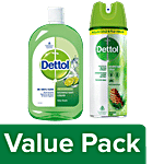 Dettol Hygiene Liquid- Lime Fresh 500 ml + Disinfectant Spray- Original 225 ml Combo 2 Items