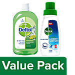 Dettol Lime Fresh 500 ml + Laundry San- Fresh Linen 480 ml Combo 2 Items