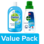 Dettol Menthol Cool 500 ml + Laundry San- Fresh Linen 480 ml Combo 2 Items
