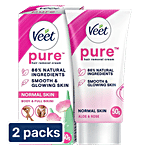 Veet Pure Hair Removal Cream - Normal Skin, For Women 2x60 g (Multipack)