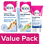 Veet Cream Sen 50 g + Wax Sen Full Body 20s Combo 2 Items