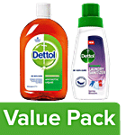 Dettol Antiseptic Liquid 550 ml + Laundry Sanitizer- Spring Blossom 480 ml Combo 2 Items