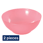 Princeware Microwaveable Plastic Multiutility Bowl - Pink, New Coral, L2271 PK 2 x 420 ml Multipack