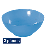 Princeware Microwaveable Plastic Multiutility Bowl - Blue, New Coral, L2271 BL 2 x 420 ml Multipack