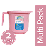 BB Home Popular Plastic Bathing Mug - Pink 2 x 1.5 L Multipack