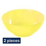 Princeware Microwaveable Plastic Multiutility Bowl - Yellow, New Coral, L2272 YL 2 x 750 ml Multipack