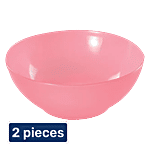 Princeware Microwaveable Plastic Multiutility Bowl - Pink, New Coral, L2272 PK 2 x 750 ml Multipack