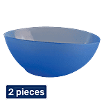 Princeware Microwaveable Plastic Multiutility Bowl - Blue, New Coral, L2272 BL 2 x 750 ml Multipack