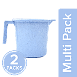 BB Home Premium Plastic Bathing Mug - Sky Blue 2 x 1 L Multipack