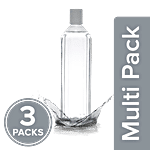 BB Home Octa Plastic Pet Water Bottle - White, Narrow Mouth 3 x 1 L Multipack