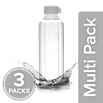 BB Home Penta Plastic Pet Water Bottle - White, Wide Mouth 3 x 1 L Multipack