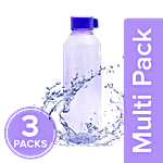 BB Home Penta Plastic Pet Water Bottle - Violet, Wide Mouth 3 x 1 L Multipack