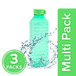 BB Home Leo Plastic Pet Water Bottle - Green Wide Mouth 3 x 1 L Multipack