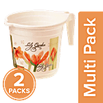 Ratan Plastic Mug With Handle - Lily Brown, Nova, 15200P-LB 2 x 1 L Multipack