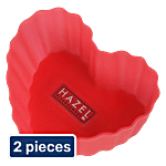 Hazel Silicone Heart Muffin Mould - Assorted Colour 2 x 1 pc Multipack