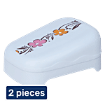 Princeware Soap Case - Printed, Multicolour, Frosty Wave 2 x 1 pc Multipack