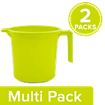 BB Home Premium Plastic Bathing Mug - Green 2 x 1.5 L Multipack